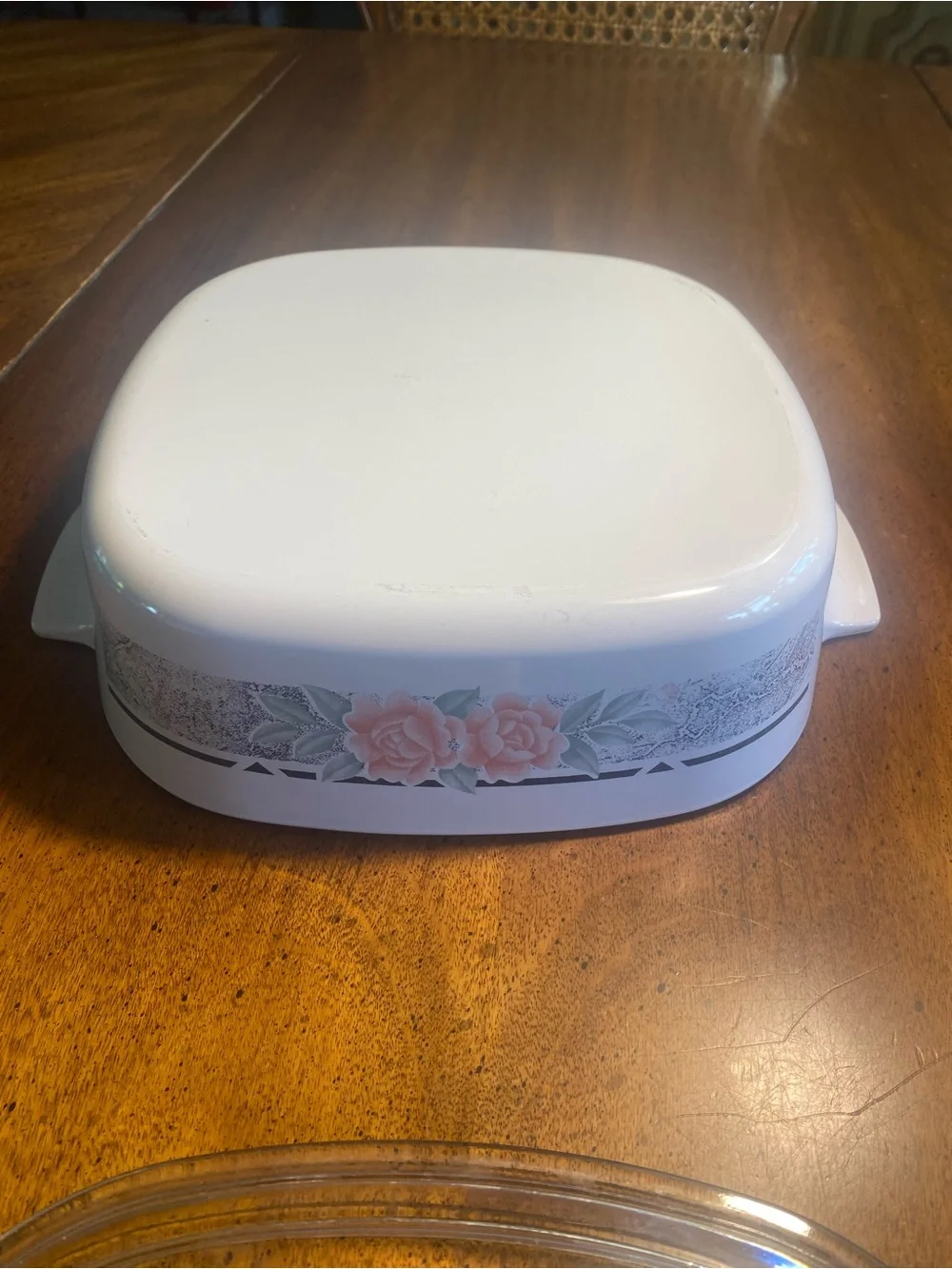 Corningware 2 Qt Silk & Roses with Pyrex Lid